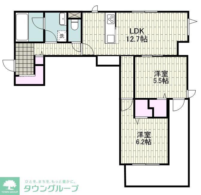 HM5-453(2LDK/4階)の間取り写真