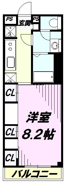 リブリ・琥珀(1K/1階)の間取り写真