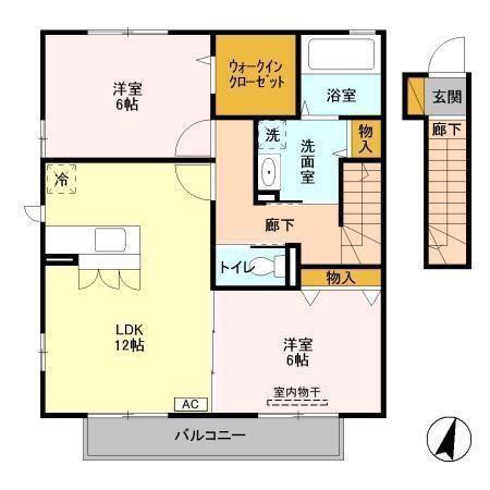 サニーモール弐番館(2LDK/1階)の間取り写真