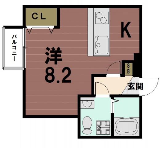 インキュベート(1K/3階)の間取り写真