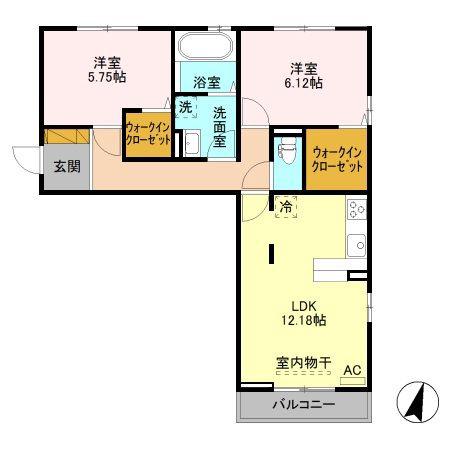 ルミナーレ(2LDK/3階)の間取り写真