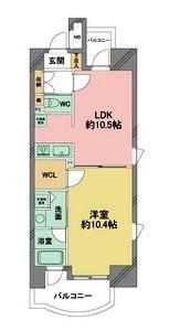 さくらHILLS 名駅ノース(1LDK/6階)の間取り写真