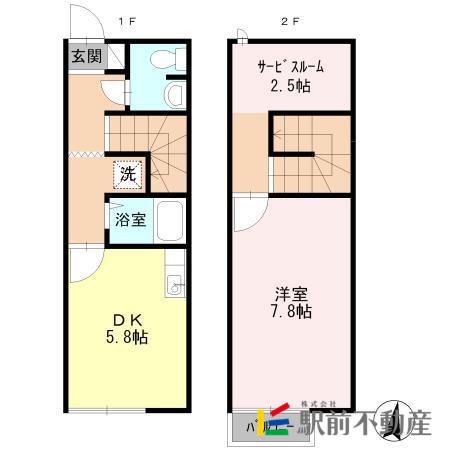 ほたるの里槇E棟(1SDK/1階)の間取り写真