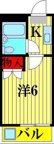 ソレイユV(1K/3階)の間取り写真
