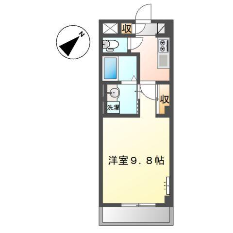 エクセレンス(1K/2階)の間取り写真