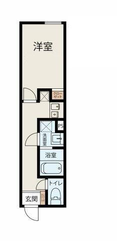モンソレイユ方南町(1K/4階)の間取り写真