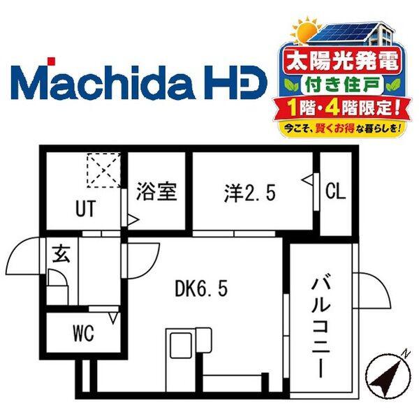 西湊町エヌエム・セント(1DK/1階)の間取り写真