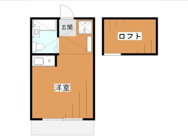 エミュー久米川(ワンルーム/2階)の間取り写真