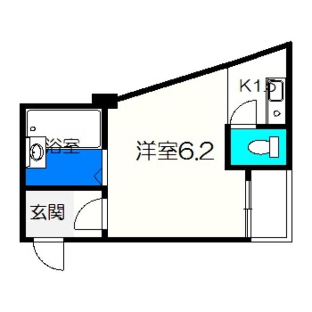 第6大朋マンション(1K/1階)の間取り写真