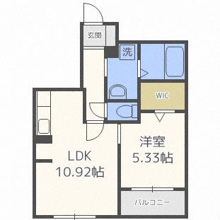 MAISON LETICIA(1LDK/3階)の間取り写真