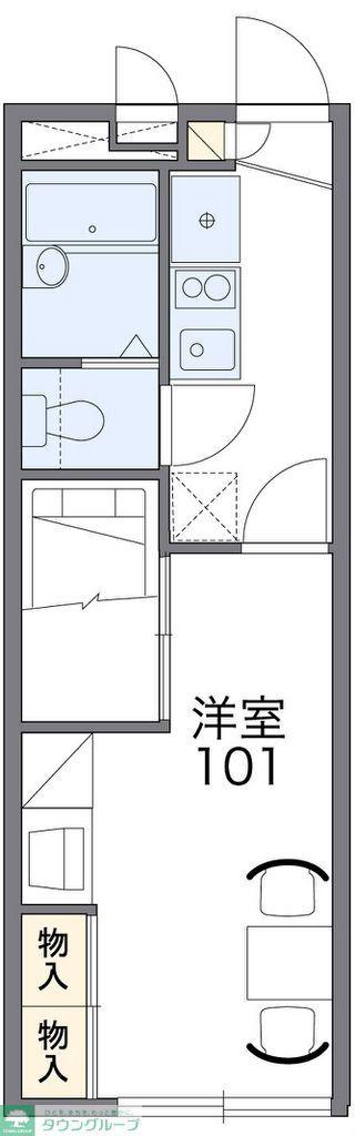 レオパレスIZM III(1K/2階)の間取り写真