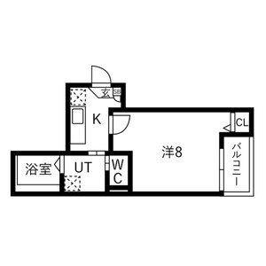 JACK MEITOKUI(1K/1階)の間取り写真