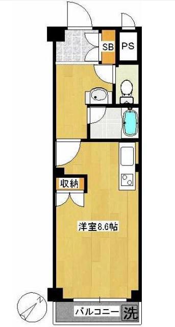 K&MハイツIV(ワンルーム/1階)の間取り写真
