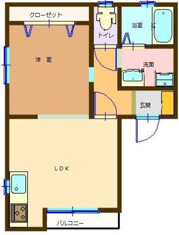 KS RAFFINE(1LDK/1階)の間取り写真