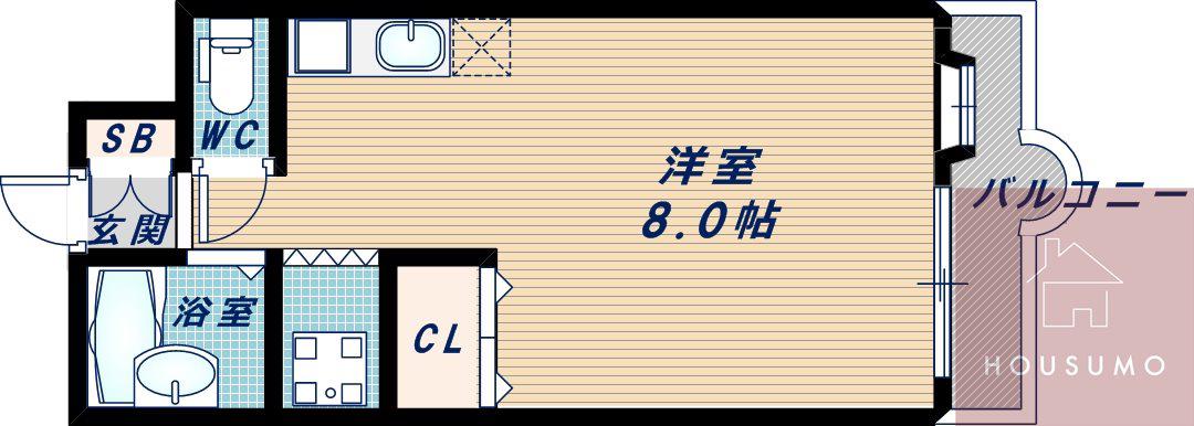 ルーラル北野(ワンルーム/1階)の間取り写真