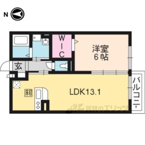 ルアンブルA(1LDK/2階)の間取り写真