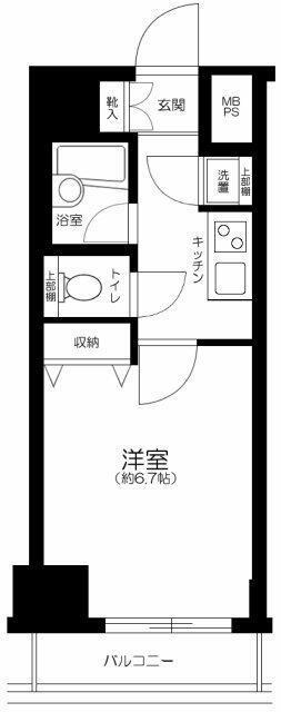 ソアブール御徒町コンフォート(1K/4階)の間取り写真