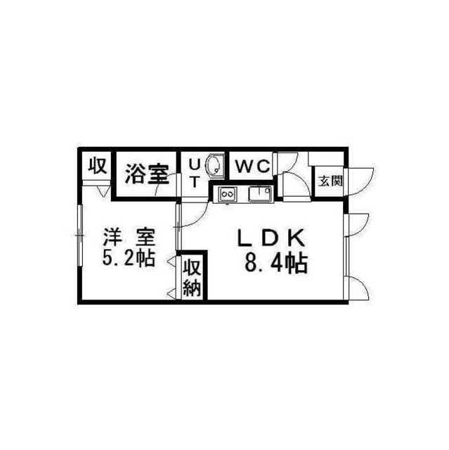ウェルカムサトウ6(1LDK/2階)の間取り写真