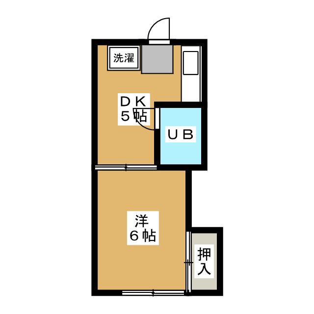 フルーヴ芦花(1DK/2階)の間取り写真