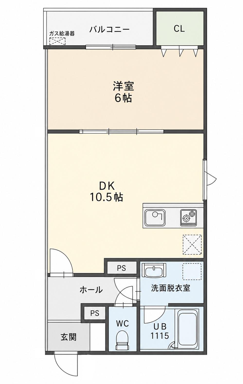 アート花川2丁目(1LDK/1階)の間取り写真