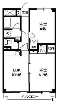 オペナビラ(2LDK/2階)の間取り写真