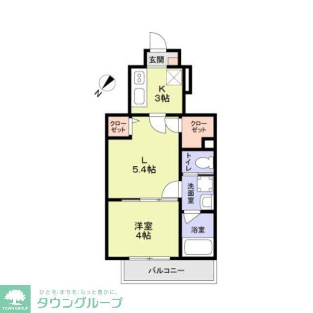 WOODCREST沼袋RESIDENCE(2K/1階)の間取り写真
