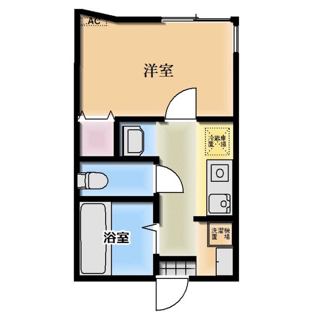 BIRTH平和台(1K/1階)の間取り写真
