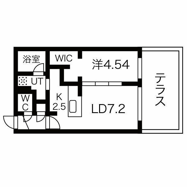 グランココオオエ(1LDK/1階)の間取り写真