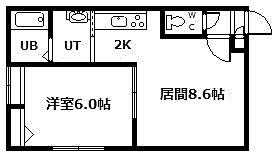 ヴァンクレール(1LDK/1階)の間取り写真