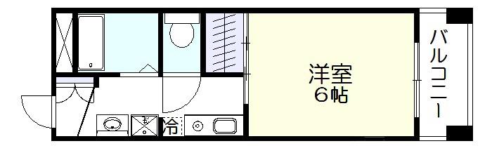 ガーデンフィール中央(1K/4階)の間取り写真