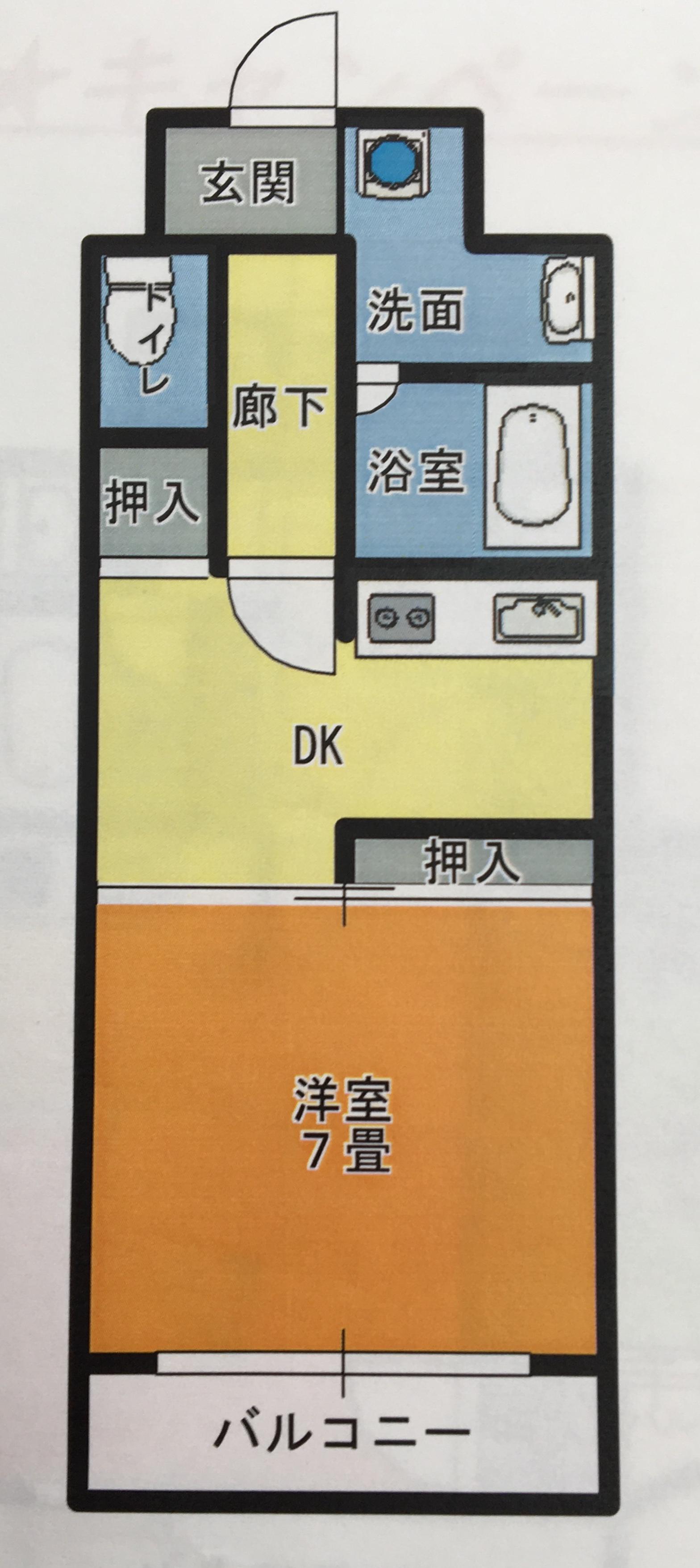 グランドパレスNS-3(1DK/2階)の間取り写真
