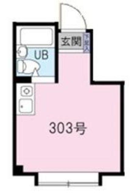 クロノス鷺ノ宮(ワンルーム/3階)の間取り写真