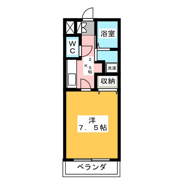 キャッスルヴィレッジ(1K/1階)の間取り写真