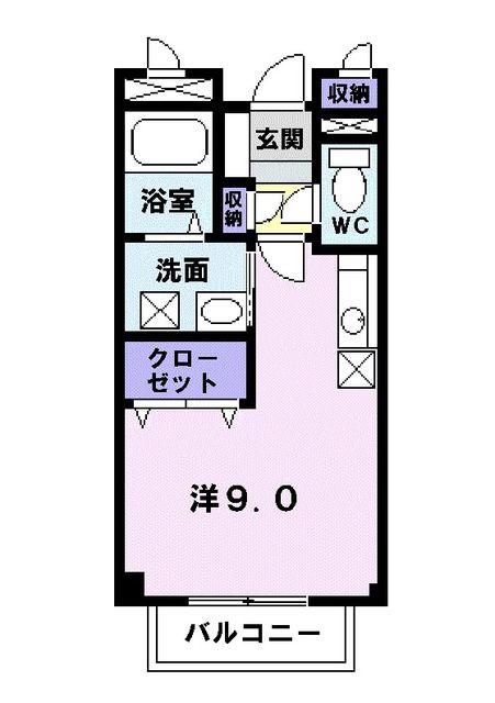 エイトワンA(ワンルーム/1階)の間取り写真