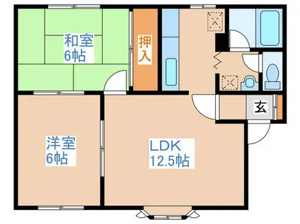 クレール715(2LDK/1階)の間取り写真