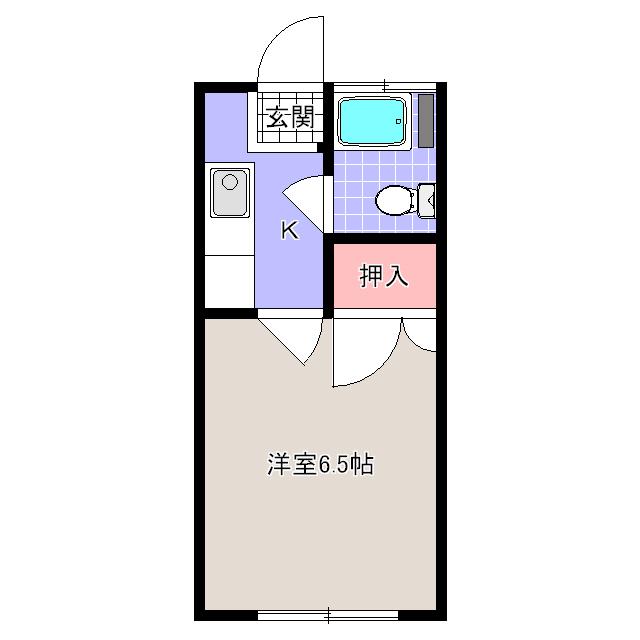 菅原コーポ(1K/1階)の間取り写真