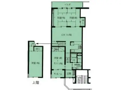 プレジデントステイツ上袋(4LDK/3階)の間取り写真