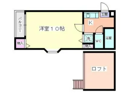 ホワイトピア弐番館(1K/1階)の間取り写真