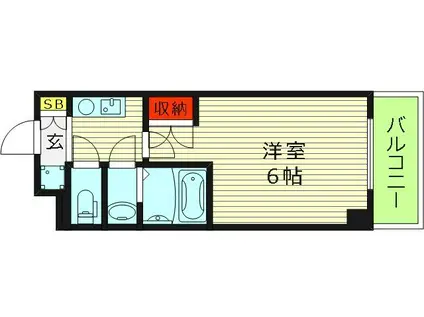 学生会館 CAMPUS TERRACE大阪緑橋(1K/3階)の間取り写真