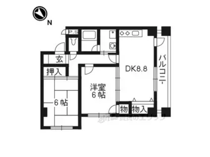 プレジオ伏見久我(2LDK/4階)の間取り写真