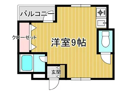 アーバンハイツ(ワンルーム/4階)の間取り写真