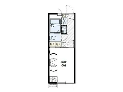 レオパレス寺台ロフト(1K/2階)の間取り写真