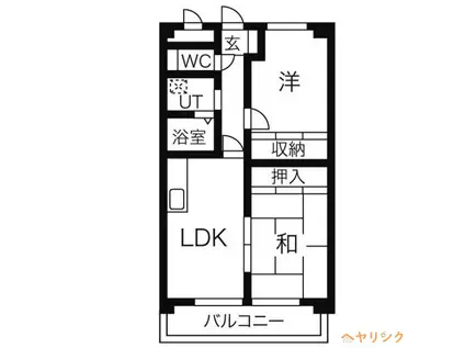 ヴィラジュリア(2LDK/1階)の間取り写真