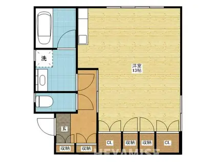セントポーリア滑石(ワンルーム/2階)の間取り写真