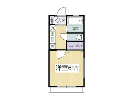 グレース青葉II(1K/1階)の間取り写真