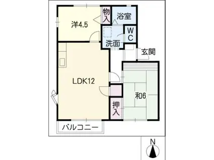 コーポサンライズII(2LDK/2階)の間取り写真