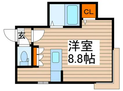 グランシュールA(ワンルーム/2階)の間取り写真