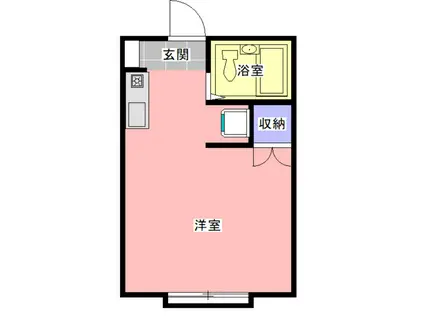 プレアージュII(ワンルーム/3階)の間取り写真