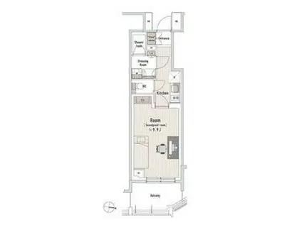 TRACK渋谷本町(1K/3階)の間取り写真