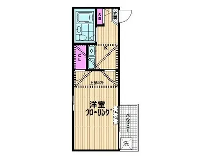 センチュリーパレス(1K/2階)の間取り写真
